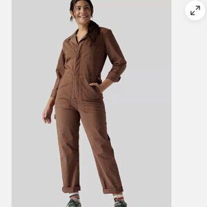 STOIC Long Sleeve Venture Jumpsuit Boilersuit Women’s Brown Small, Like New